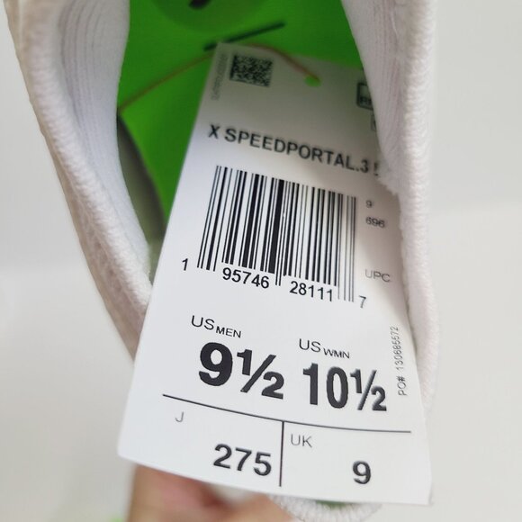 NEW Adidas X Speedportal.3 FG Laceless Soccer Cleats HP9718 Size 9.5 White Green main image 7